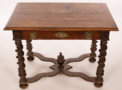 Lot 395 - A late 17th Century and later side table, the...