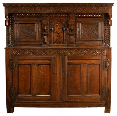 Lot 398 - A mid 17th Century and later English oak...