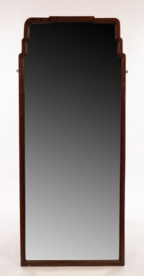 Lot 401 - A mahogany framed pier glass with shaped top,...