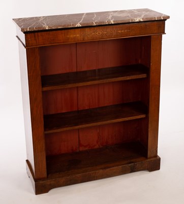 Lot 409 - A Victorian marble top bookcase fitted...