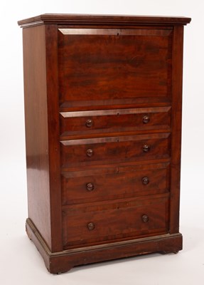 Lot 417 - A Victorian mahogany cabinet with fall front,...