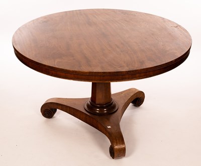 Lot 431 - A Victorian mahogany tilt-top table, the...