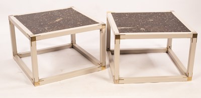 Lot 444 - A pair of 1970s painted coffee tables on...