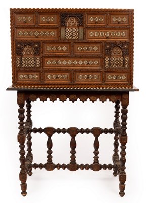 Lot 451 - A 17th Century Hispano-Moresque bone inlaid...