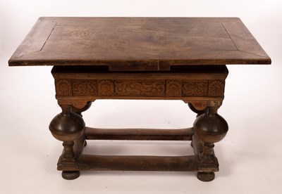 Lot 455 - A 17th Century and later Flemish oak draw-leaf...