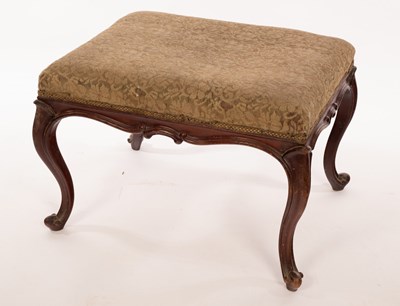 Lot 480 - A mid 19th Century mahogany stool with...