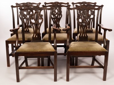 Lot 483 - A set of eight 18th Century style dining chairs