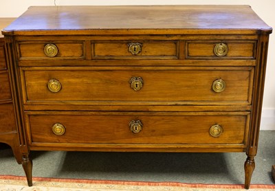 Lot 486 - A French provincial walnut commode, fitted...