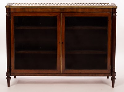 Lot 511 - A Regency mahogany side cabinet with a brass...