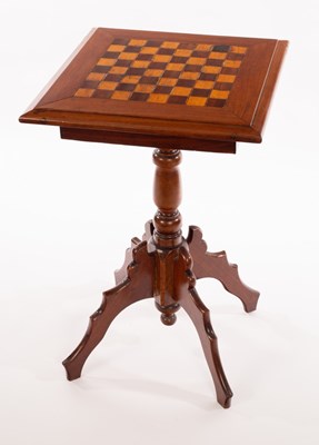 Lot 513 - A Victorian mahogany tripod table, inlaid for...