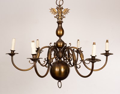 Lot 567 - An early 20th Century Bavarian chandelier with...