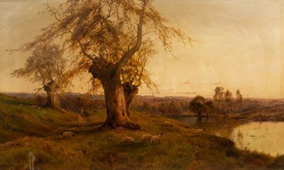 Lot 2 - Alfred de Breanski (1852-1928)/Autumn...