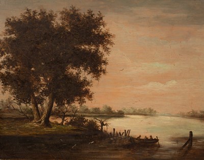 Lot 12 - Manner of Salomon van Ruysdael/River...