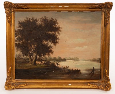Lot 12 - Manner of Salomon van Ruysdael/River...
