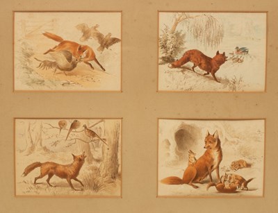 Lot 129 - RHM/Vignettes of Foxes and Hounds/eight hand...