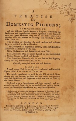 Lot 140 - Moore (John) A Treatise on Domestic Pigeons,...