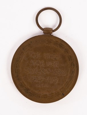 Lot 145 - A group of three World War I medals, 1914 Star...