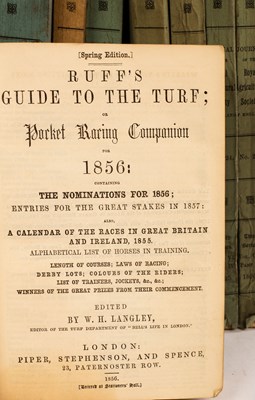 Lot 165 - Ruffs Guide to the Turf (2) 1856 and 1859...