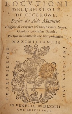 Lot 173 - Manutius, Paulus Locutioni Dell'Epistole Di...