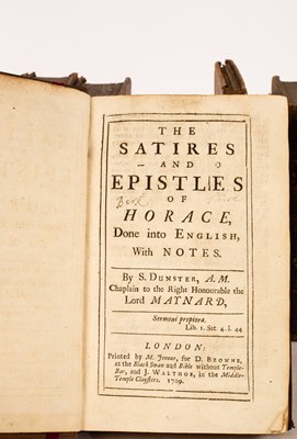 Lot 201 - Dunster (S) The Satires and Epistles of Horace,...