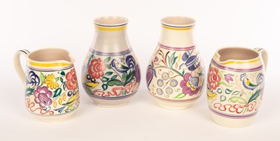 Lot 221 - Poole Pottery, two floral vases marked 337,...