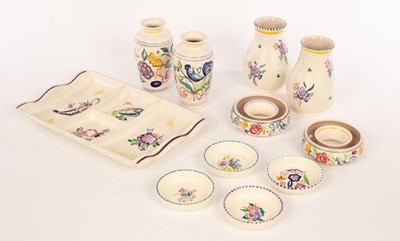 Lot 234 - Poole Pottery, a four section seafood pattern...