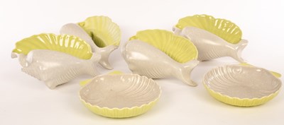 Lot 243 - Poole Pottery, two twintone seagull and lime...