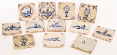 Lot 272 - A collection of twelve 18th Century Delft blue...