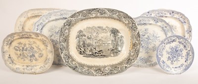 Lot 276 - A Staffordshire Rhine pattern well dish, 49cm...