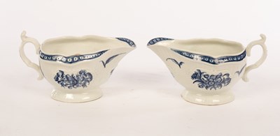 Lot 295 - A pair of First Period Worcester blue and...