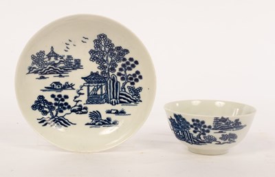 Lot 296 - A large Worcester tea bowl and saucer in the...