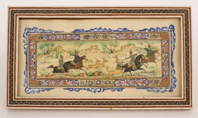 Lot 313 - A late 19th Century Persian miniature of a...