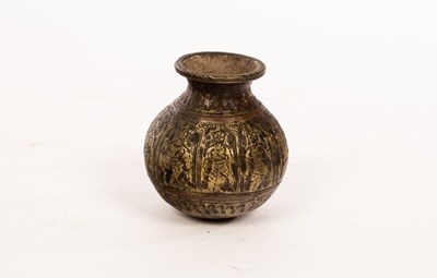 Lot 337 - A 19th Century small bronze Indian vase,...