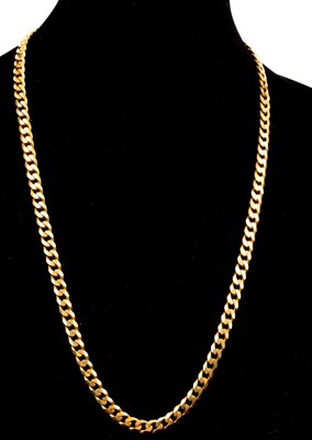 Lot 409 - An Italian 18k yellow gold necklace of...