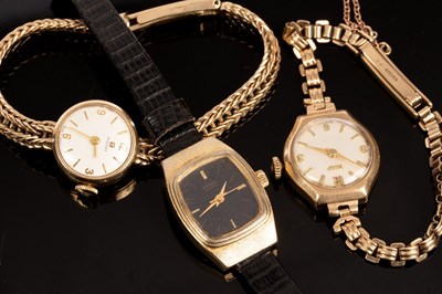 Lot 421 - Three lady's wristwatches, to include two...