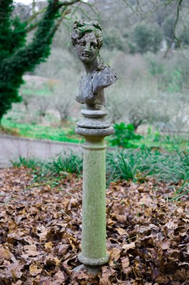 Lot 526 - A reconstituted stone bust of a Classical...