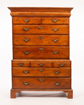 Lot 543 - A late 18th Century pine tallboy chest fitted...