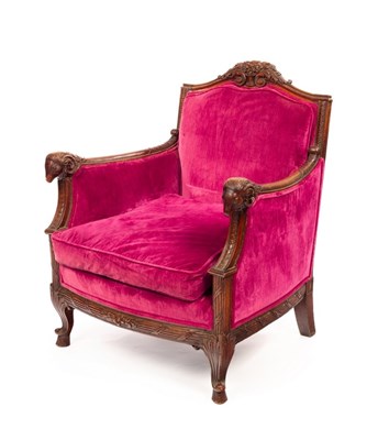 Lot 572 - A fine mid 19th Century walnut framed armchair,...