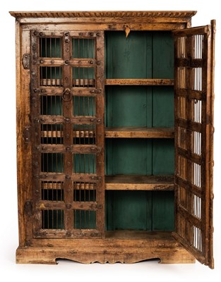 Lot 575 - A fruitwood food cupboard of 17th Century...