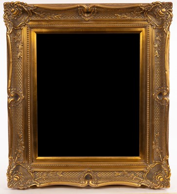 Lot 600 - A modern gilt framed overmantel mirror, the...