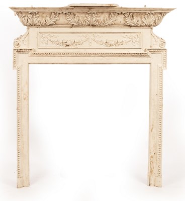 Lot 615 - A painted fire surround, the pediment with...