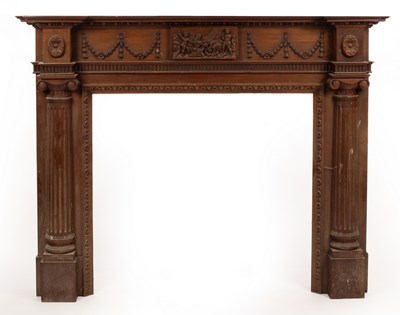 Lot 618 - A Georgian style fire surround with central...