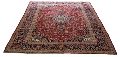 Lot 657 - A Central Persian Kashan carpet, 320cm x 206cm