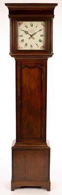 Lot 670 - An early 19th Century oak thirty-hour longcase...