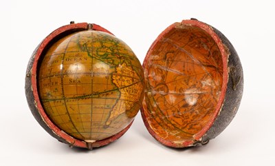 Lot 680 - A Minshulls 3'' pocket globe, circa 1810, with...