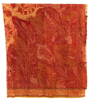 Lot 721 - A Kashmir Paisley shawl, double sided and with...