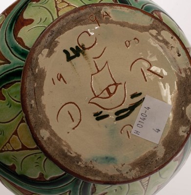 Lot 415 - Della Robbia, an Art Nouveau pottery vase,...