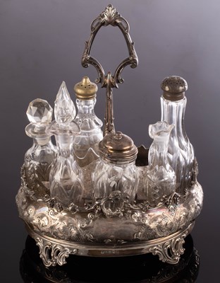 Lot 2 - A Victorian silver cruet, Richard Martin &...