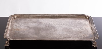 Lot 33 - A large rectangular silver tray, Heming & Co...