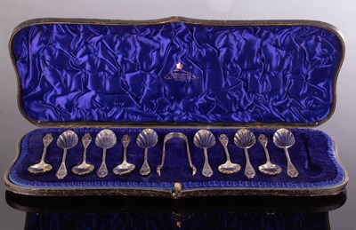 Lot 49 - A set of eleven Victorian silver teaspoons and...